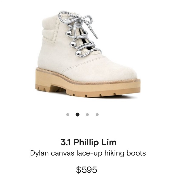 3.1 Phillip lim Dylan canvas lace-up hiking boots - Picture 4 of 15